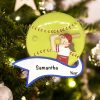 Personalized Softball Girl Swing Christmas Ornament