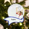 Personalized Volleyball Serve Girl Christmas Ornament