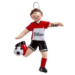 Soccer Guy Personalized Christmas Ornament