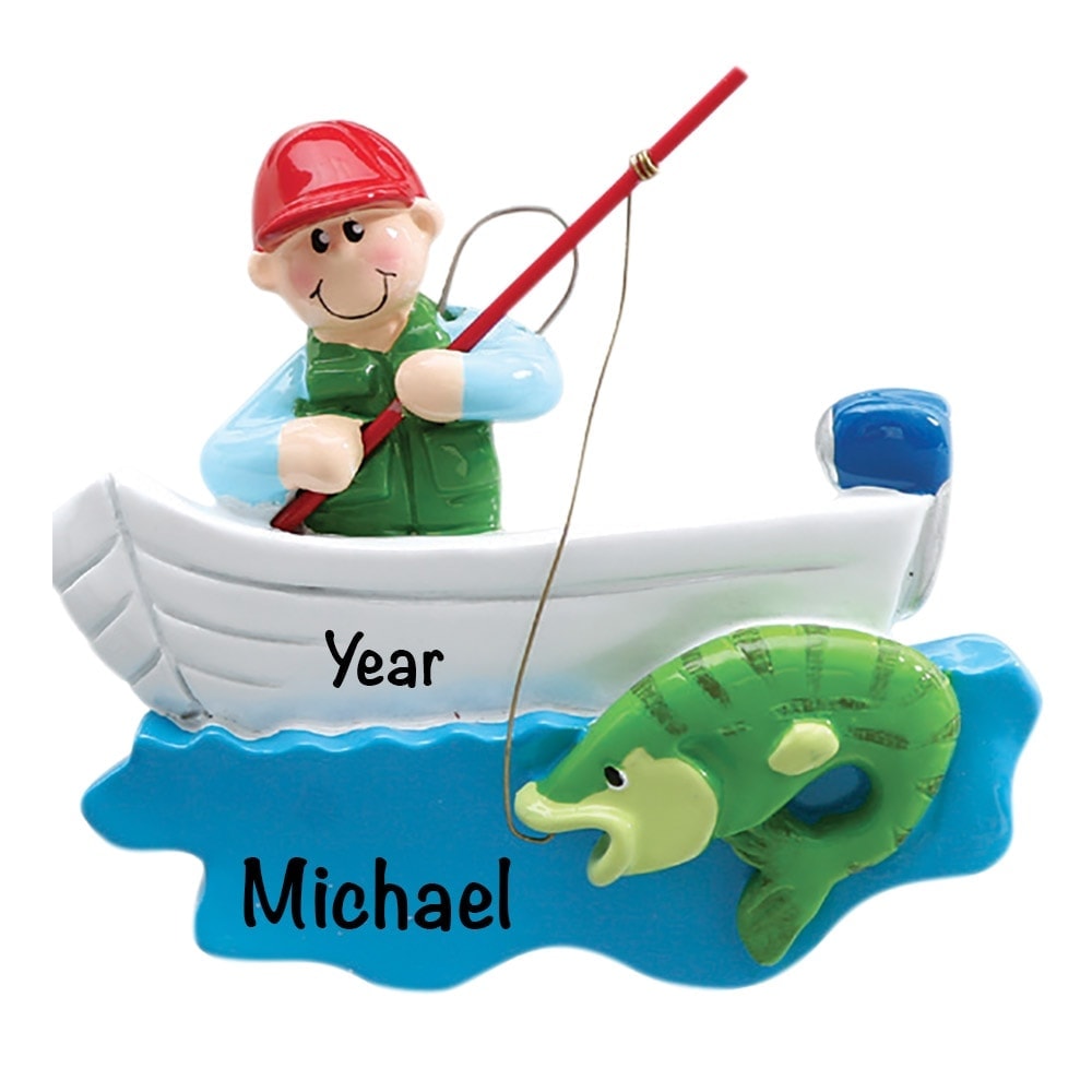 Fisherman Boat Personalized Ornament - MyOrnament