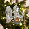 Personalized Adirondack Chair Campfire Christmas Ornament