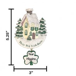 Bless this Irish House Personalized Christmas Ornament