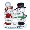 New Mommy and Daddy Personalized Christmas Ornament