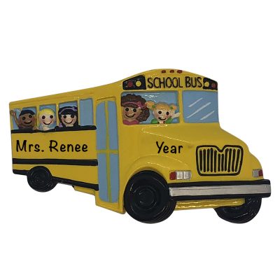 School Bus Personalized Christmas Ornament and Teacher ornaments Back to School Gifts