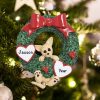 Personalized Chihuahua with Wreath Christmas Ornament