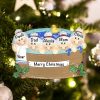 Personalized Hot Tub Heaven Family of 5 Christmas Ornament