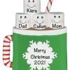 24-4 Family of 4 Christmas Ornament Personalized Gift