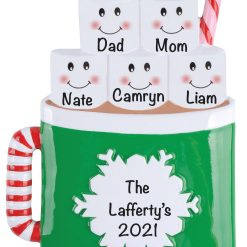 24-5 Family of 5 Christmas Ornament Hot Cocoa Mug