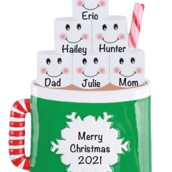 24-6 Family of 6 Personalized Christmas Ornament