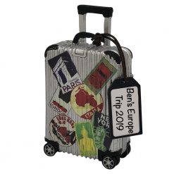 Travel Suitcase Personalized Christmas Ornament
