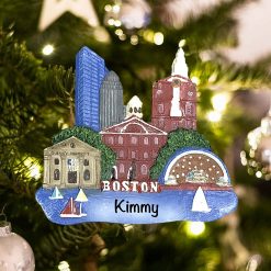 Personalized Boston Christmas Ornament