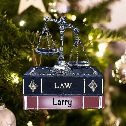 Personalized Lawyer Christmas Ornament