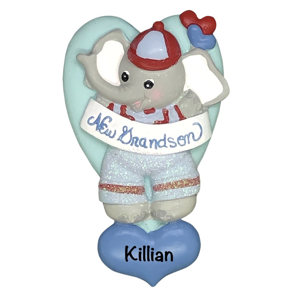 New Grandson Personalized Christmas Ornament Free Personalization