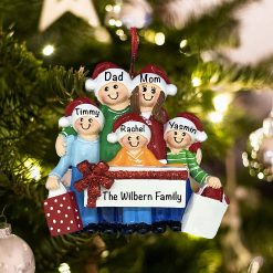 Personalized Gift Family of 5 Christmas Ornament