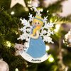 Personalized Snow Princess Blonde Christmas Ornament