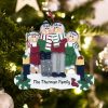 Personalized Park Bench Family of 4 Christmas Ornament