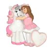 Princess with Unicorn Personalized Christmas Ornament - Blank