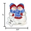 Snow Buddies Personalized Christmas Ornament