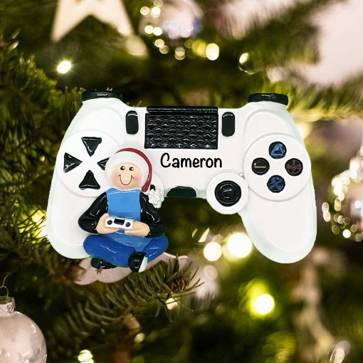 Personalized Video Games Controller Christmas Ornament