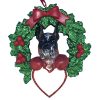 Boxer With Wreath Personalized Christmas Ornament - Blank