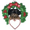 Rottweiler With Wreath Personalized Christmas Ornament - blank