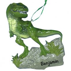 T-Rex Dinosaur Personalized Christmas Ornament