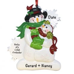 Baby it's Cold Outside Couple Personalized Christmas Ornament