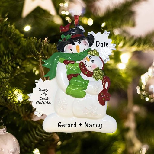 Personalized Baby Its Cold Outside Christmas Ornament