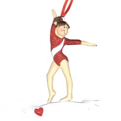 Gymnast Personalized Christmas Ornament - blank