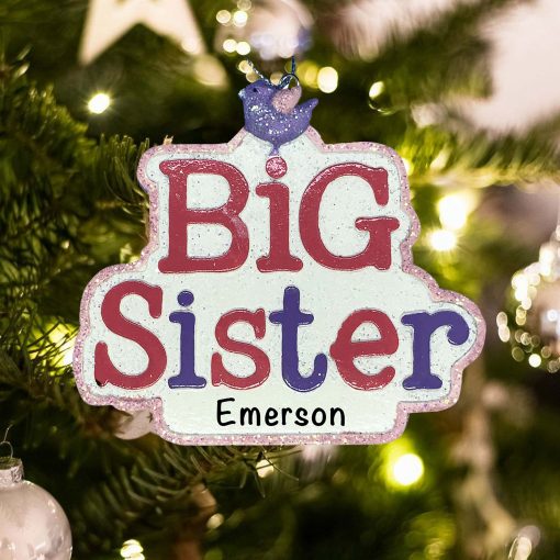 Personalized Big Sister Christmas Ornament