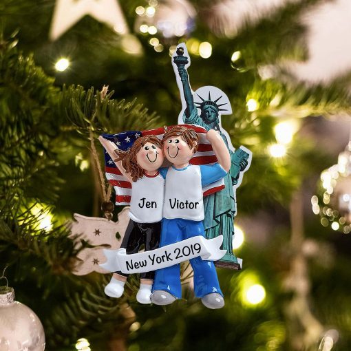 Personalized Love in New York Christmas Ornament