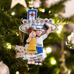 Personalized Love in Vegas Christmas Ornament