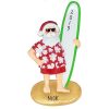 Santa Surf Board Personalized Christmas Ornament