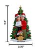 Christmas Couple with Dog Personalized Christmas Ornament