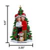 Christmas Couple with Cat Personalized Christmas Ornament