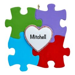 Autism Awareness Personalized Christmas Ornament