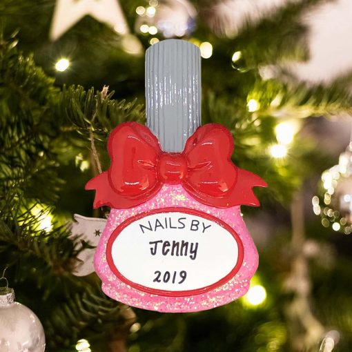 Personalized Nail Tech Christmas Ornament