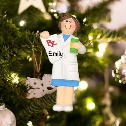 Personalized Pharmacist Woman Christmas Ornament