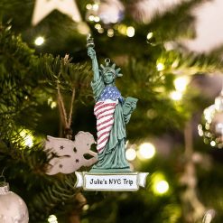 Personalized Statue Of Liberty NYC Christmas Ornament