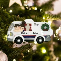 Personalized RV Couple Christmas Ornament
