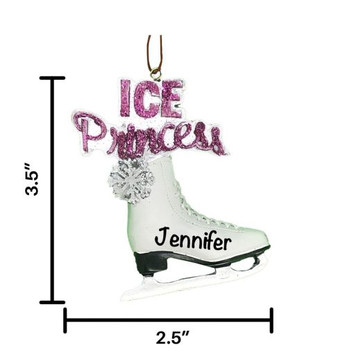 Ice Skating Princess Personalized Christmas Ornament