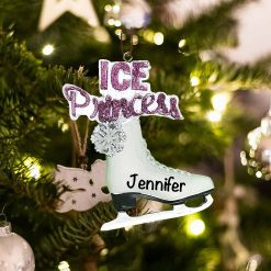 Personalized Ice Skate Christmas Ornament