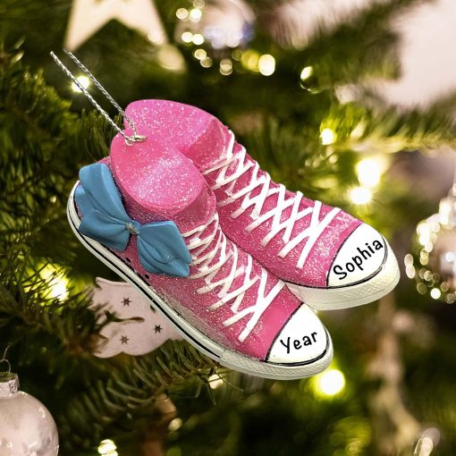 Personalized JoJo Siwa Sneaker Bow Christmas Ornament