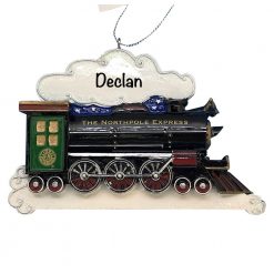 North Pole Express Train Personalized Christmas Ornament