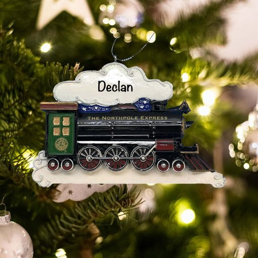Personalized North Pole Express Train Christmas Ornament