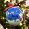 Personalized Peppa Pig Blue Ball Christmas Ornament