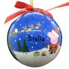 Peppa Pig Blue Ball Personalized Christmas Ornament