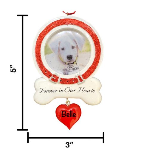 Dog Picture Frame Personalized Christmas Ornament