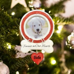 Personalized Dog Memorial Photo Frame Christmas Ornament