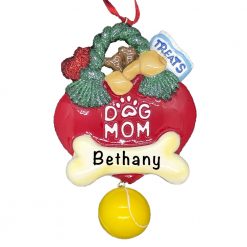 Dog Mom Personalized Christmas Ornament
